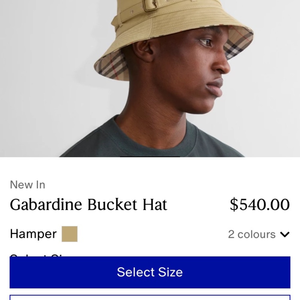 Burberry Tan Bucket Hat Classic Accessories - Picture 2 of 8